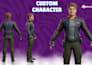 create stylized 3d game character modeling and game assets with rigging